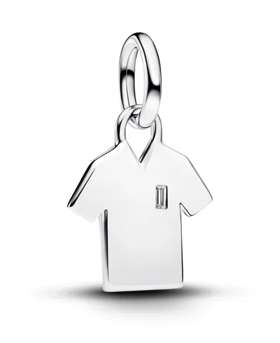 Pandora Engravable Soccer Shirt Dangle Charm In Metallic