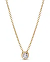 Pandora Era Lab-grown Diamond Bezel Pendant Necklace In Gold
