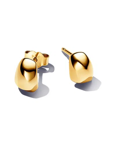 PANDORA PANDORA ESSENCE 14K PLATED ORGANICALLY SHAPED STUD EARRINGS