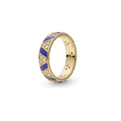 Pandora Exotic Stones & Stripes Ring  Shine In Gold