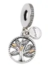 Pandora Sparkling Family Tree Dangle Charm In Gray