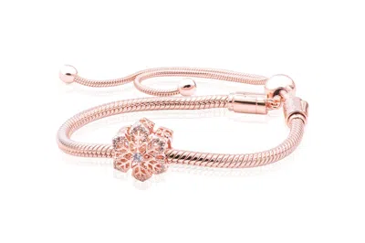 Pandora Festive Snowflake Bracelet Gift Set In Pink