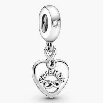 Pandora Friends And Infinity Heart Sterling Silver Dangle In Metallic