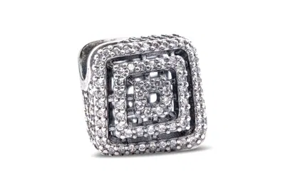Pandora Geometric Lines Charm - In Silver