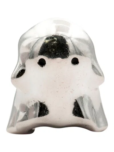 Pandora Ghost Sterling Silver Charm With Black Enamel - In Metallic