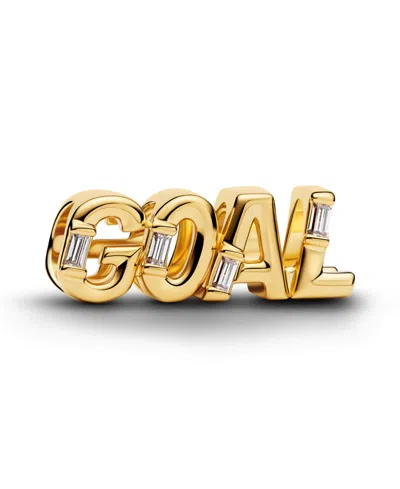 Pandora Goal Script Charm In Gold