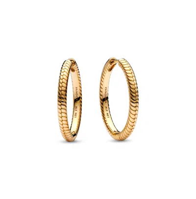 Pandora Gold-plated Moments Charm Hoop Earrings
