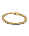 Pandora Gold-plated Pave Cuban Chain Bracelet In Gold