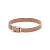 Pandora Gold-plated Reflexions Long Clasp Pave Bracelet In Rose Gold