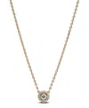 Pandora Gold-plated Round Pave Halo Pendant Necklace In Gold
