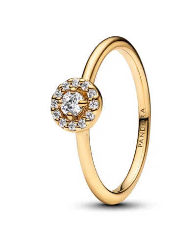 Pandora Gold-plated Round Pave Halo Ring