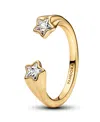 Pandora Gold-plated Shooting Stars Open Ring In Gold