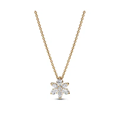 Pandora Gold-plated Sparkling Herbarium Cluster Pendant Necklace