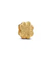 Pandora Gold Plated Textured Clover Mini Charms In Gold