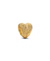 Pandora Gold Textured Heart Mini Charms In Gold
