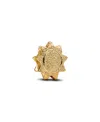 Pandora Gold Textured Sun Mini Charms In Gold