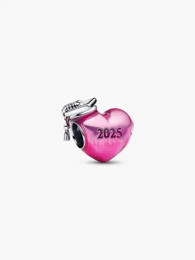 PANDORA GRADUATION 2025 HEART CHARM IN SILVER