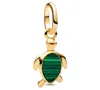 Pandora Green Turtle Mini Dangle Charms In Green