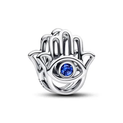 Pandora Hamsa Hand Charm In Gray