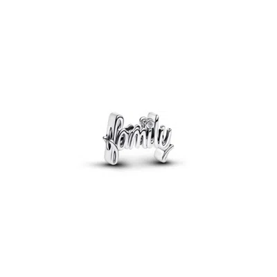 Pandora Handwritten Family Charm In Silver