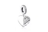 Pandora Heart & Angel Dangle Charm In Metallic