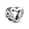 Pandora Heart And Infinity Sterling Silver Charm In Metallic