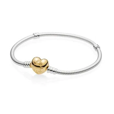 Pandora Heart Clasp Snake Chain Bracelet