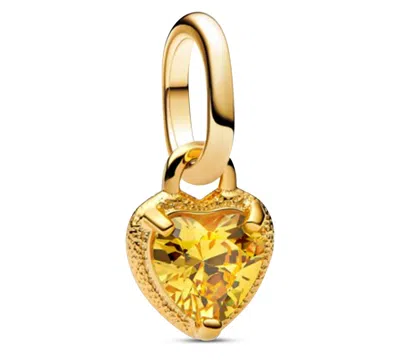 Pandora Heart Mini Dangle Charms In Gold