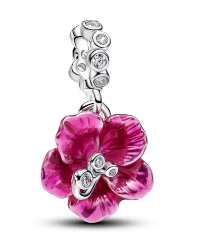 Pandora Hibiscus Dangle Charm In Pink