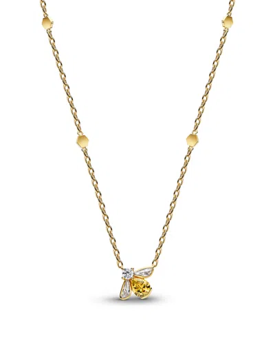 Pandora Honey Bee Pendant Necklace In Gold