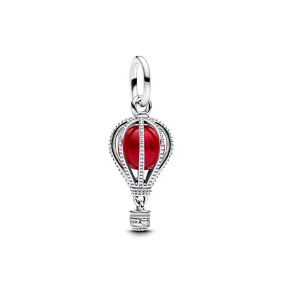Pandora Hot Air Balloon Murano Glass Dangle Charms In Sterling Silver