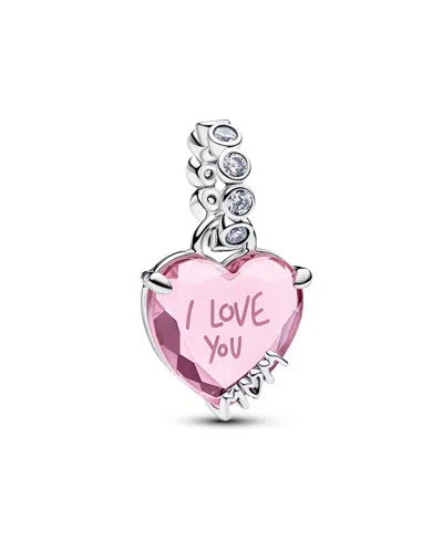 Pandora I Love You Mom Dangle Charm In Metallic