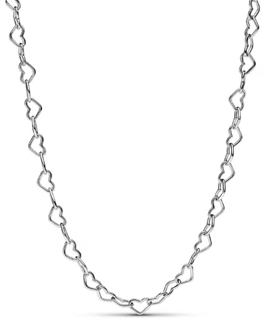 Pandora In Hearts Collier 17.7 Inch Necklace In Gray