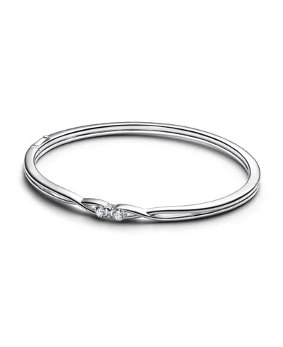 Pandora Infinite Double Facing Lab-grown Diamond Bangle Bracelet In Sterling Silver