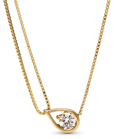 Pandora Infinite Lab-grown Diamond Double Chain Collier Necklace In Gold