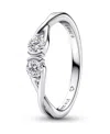 Pandora Infinite Lab-grown Diamond Double Facing Ring In Sterling Silver