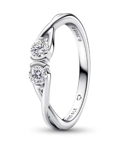 Pandora Infinite Lab-grown Diamond Double Facing Ring In Sterling Silver
