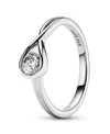 Pandora Infinite Lab-grown Diamond Ring In Sterling Silver