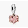Pandora Infinity Heart Rose And Sterling Silver Dangle