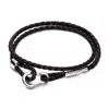 Pandora Brown Braided Double Leather Bracelet