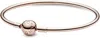 Pandora Moments Cubic Zirconia 14k Rose Gold-plated Sparkling Shooting Star Clasp Bangle Bracelet