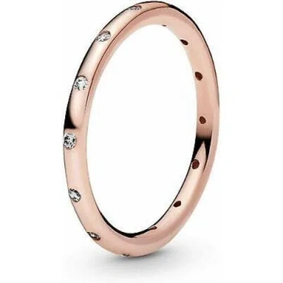 Pandora Jewels Mod. Simple Sparkling Band - Ring-  Size 54 ***special Price*** In Gold