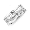 Pandora Jewels Mod. Sparkling Triple Band - Ring - Size 52 ***special Price***