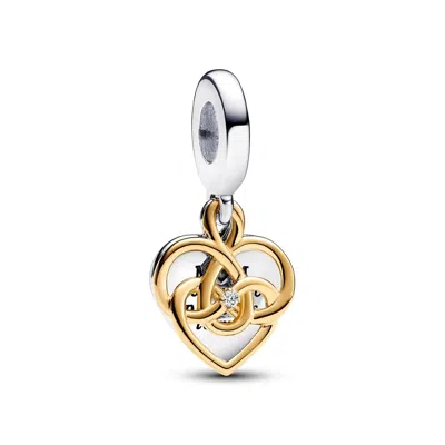 Pandora Lab Grown Diamond Mom Double Dangle In Gold
