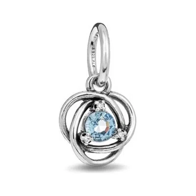 Pandora Ladies March Eternity Circle Dangle In Blue