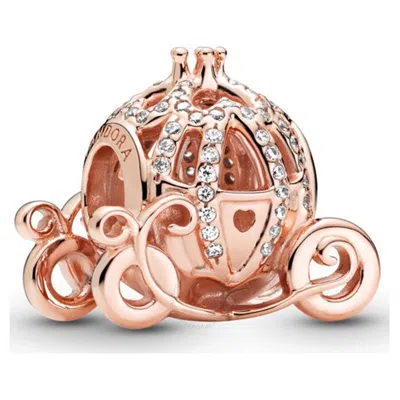 Pandora Ladies Rose Gold Disney Cinderella Sparkling Carriage Charm In ...