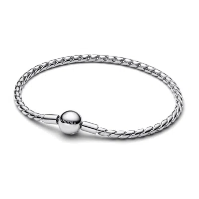 Pandora Ladies Round Clasp Wing Chain Bracelet In Metallic
