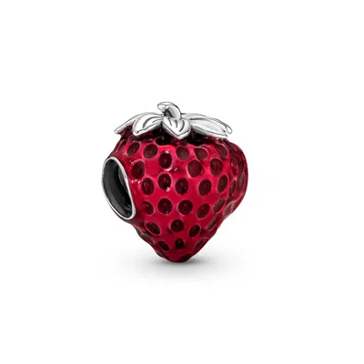 Pandora Ladies Seeded Strawberry Fruit Charm In Pattern