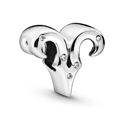 Pandora Ladies Sparkling Aries Zodiac Charm In Yellow