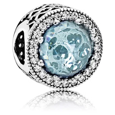 Pandora Ladies Sterling Silver Radiant Hearts In Blue/silver Tone
